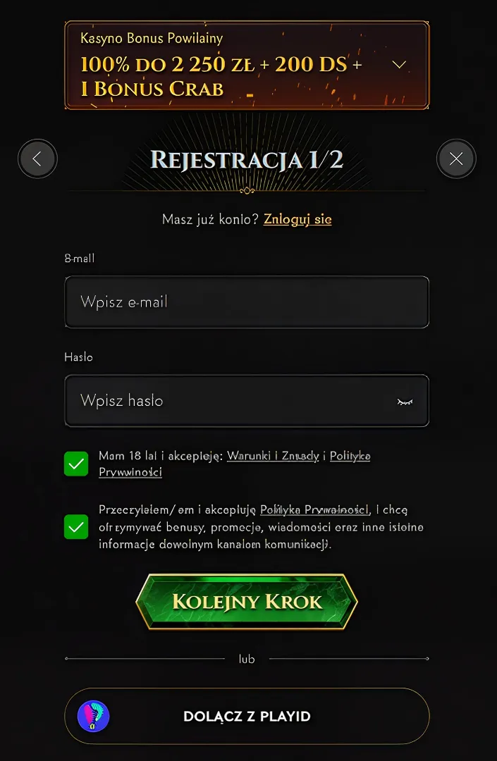 Rejestracja w Legiano